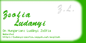 zsofia ludanyi business card