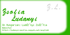 zsofia ludanyi business card